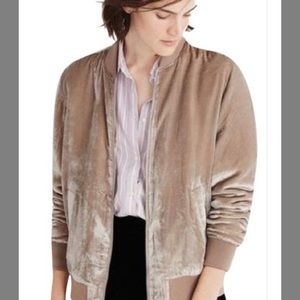 Madewell Luxe Velvet Bomber Jacket